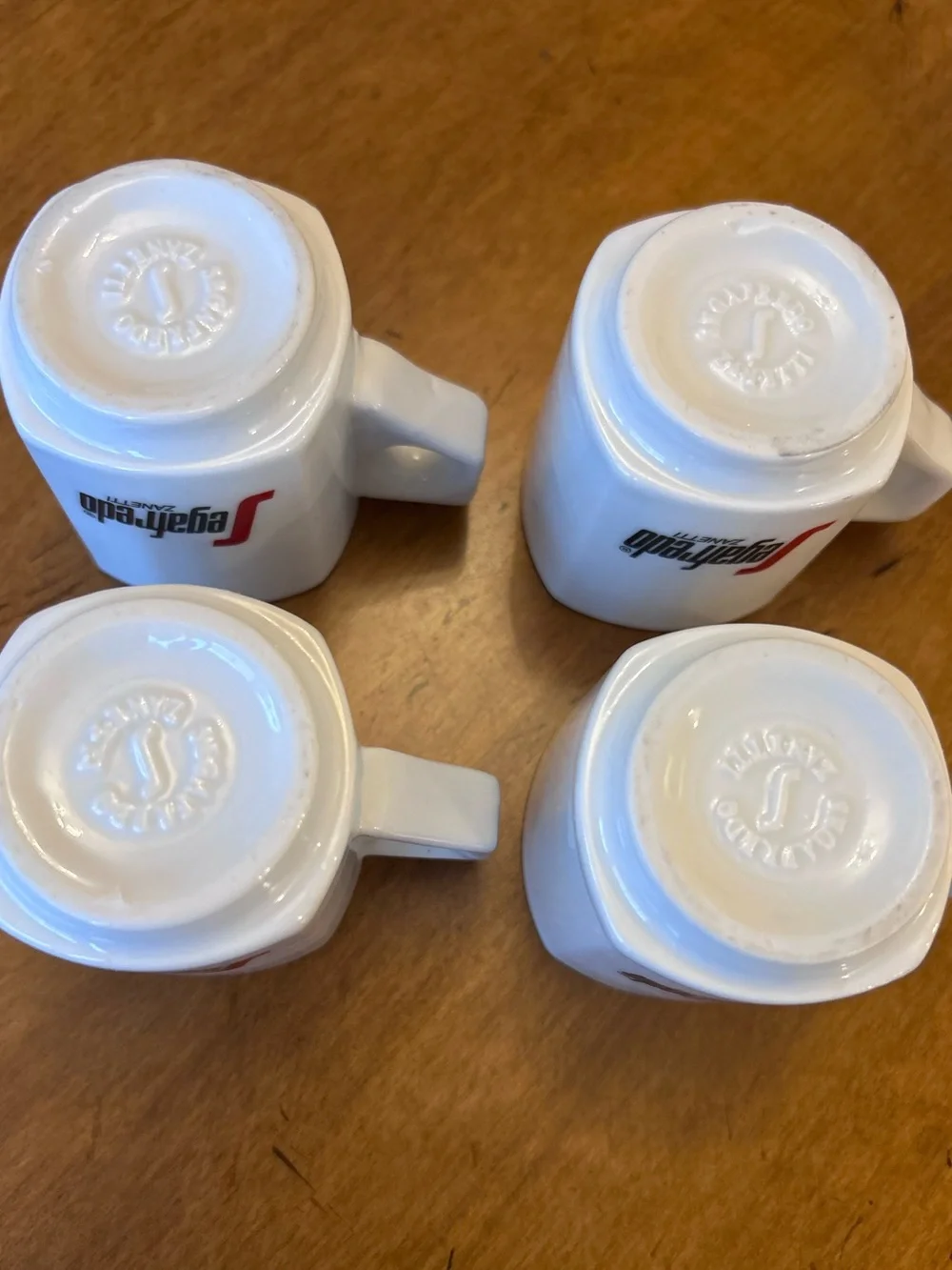 Vintage Segafredo Zanetti Italian Espresso Cups, Set of 4 Plus Creamer